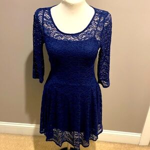 Navy lace dress
